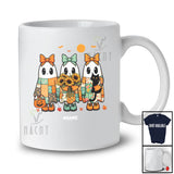 Personalized Custom Name Three Sewing Boo Cosplay; Awesome Halloween Ghost Trick Candy Sunflowers T-Shirt