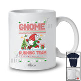 Personalized Custom Name Gnome Running Team; Awesome Christmas Sweater Runner Group T-Shirt