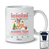 Personalized Custom Name Reindeer Running Team; Awesome Christmas Sweater Runner Group T-Shirt