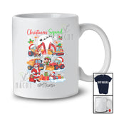 Personalized Custom Name Christmas Squad; Lovely Santa Elf Construction Trucks; Family T-Shirt