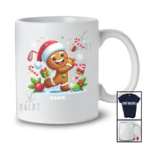 Personalized Santa Gingerbread Playing Golf; Amusing Christmas Baker; Custom Name Player T-Shirt