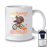 Personalized Custom Name Thankful For Bicyclist; Proud Thanksgiving Turkey Bicycle; Biker T-Shirt