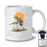 Personalized Custom Name Skeleton Hunting; Joyful Halloween Outdoor Activities; Men Family T-Shirt