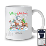 Personalized Custom Name Merry Christmas; Lovely Moon Elf Santa Horse Farm; Farmer T-Shirt