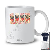 Personalized Custom Name Pug Valentine Collection; Adorable Hearts Pug; Girls Women Farmer T-Shirt