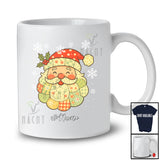 Personalized Custom Name Retro Patchwork Santa; Adorable Christmas Santa Face; Family T-Shirt