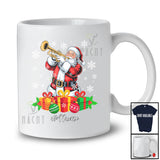 Personalized Custom Name Santa Playing Trumpet; Amusing Christmas Musical Instruments Player T-Shirt