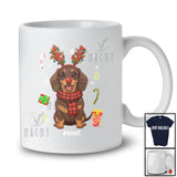 Personalized Custom Name Dachshund Reindeer; Wonderful Christmas Lights Dachshund Owner Family T-Shirt