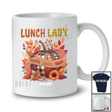 Personalized Custom Name Lunch Lady; Lovely Thanksgiving Leopard Plaid Pumpkin; Proud Jobs T-Shirt