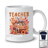 Personalized Custom Name Teacher; Lovely Thanksgiving Leopard Plaid Pumpkin; Proud Jobs T-Shirt