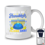 Personalized Custom Name My Hanukkah Pajama Shirt; Lovely Chanukah Menorah Light; Family T-Shirt