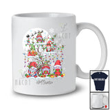 Personalized Custom Name Gnomes On X-mas Tree; Lovely Christmas Moon Gnomies; Family T-Shirt