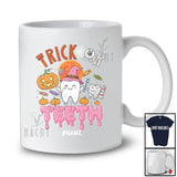 Personalized Trick Or Teeth; Humorous Halloween Custom Name Dental Hygienist Assistant Group T-Shirt