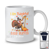 Personalized Custom Name Thankful For Harp Player; Proud Thanksgiving Turkey Musician T-Shirt