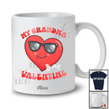 Personalized Custom Name My Grandma Is My Valentine; Adorable Heart Sunglasses; Girls Family T-Shirt