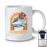 Personalized Custom Name Happy Thanksgiving; Joyful Turkey On Cruise Ship; Fall Autumn Family T-Shirt