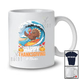 Personalized Custom Name Happy Thanksgiving; Joyful Turkey Surfing Surfer; Fall Autumn Family T-Shirt