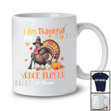 Personalized Custom Name Thankful For Oboe Player; Proud Thanksgiving Turkey Musician T-Shirt