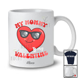 Personalized Custom Name My Mommy Is My Valentine; Adorable Heart Sunglasses; Girls Family T-Shirt