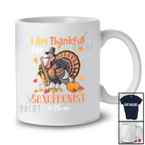 Personalized Custom Name Thankful For Saxophonist; Proud Thanksgiving Turkey Musician T-Shirt