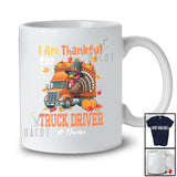 Personalized Custom Name Thankful For Truck Driver; Proud Thanksgiving Turkey Driver T-Shirt