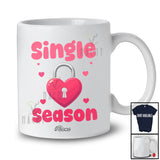 Personalized Custom Name Single Season; Humorous Valentine's Day Heart Locked Lover T-Shirt