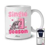 Personalized Custom Name Single Season; Humorous Valentine's Day Skeleton Hand Switch Lover T-Shirt