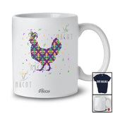 Personalized Custom Name Mardi Gras Chicken Shape; Lovely Farm Animal Farmer; Parades Group T-Shirt
