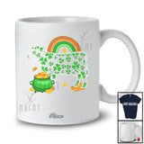 Personalized Custom Name St. Patrick's Day Cow Shape; Lovely Shamrock Farm Animal Farmer T-Shirt