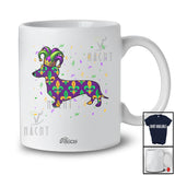 Personalized Custom Name Mardi Gras Dachshund Shape; Lovely Mardi Gras Parades Group T-Shirt