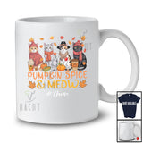 Personalized Custom Name Pumpkin Spice & Meow; Lovely Thanksgiving Fall Cat Owner Lover T-Shirt