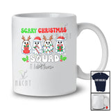 Personalized Custom Name Scary Christmas Squad; Amusing X-mas Snow Four Reindeer Boo Ghost T-Shirt