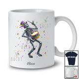 Personalized Custom Name Mardi Gras Skeleton; Amusing Mardi Gras Beads; Carnival Parades Group T-Shirt