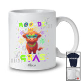 Personalized Custom Name Moo-di Gras; Humorous Mardi Gras Highland Cattle Cow Heifer T-Shirt