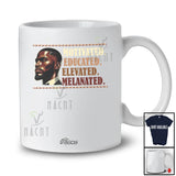 Personalized Custom Name Motivated Educated Melanated; Proud Black History Month Men Afro T-Shirt