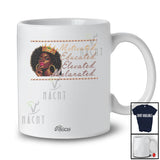 Personalized Custom Name Motivated Educated Melanated; Proud Black History Month Women Afro T-Shirt