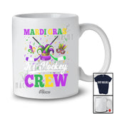 Personalized Custom Name Mardi Gras Ice Hockey Crew; Amusing Mardi Gras Mask; Sport Player Team T-Shirt