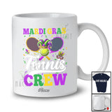 Personalized Custom Name Mardi Gras Tennis Crew; Amusing Mardi Gras Mask; Sport Player Team T-Shirt
