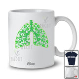 Personalized Custom Name Shamrock Lung Shape; Happy St. Patrick's Day Anatomy; Respiratory Therapy T-Shirt