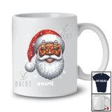 Personalized Custom Name African Santa Sunglasses; Proud Christmas Santa Face; Black Afro T-Shirt