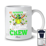Personalized Custom Name St. Patrick's Day Softball Crew; Amusing Irish Shamrock; Sport Player T-Shirt