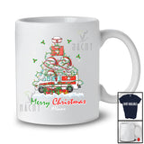 Personalized Custom Name Merry Christmas; Cheerful X-mas Tree Nurse Practitioners Equipment T-Shirt