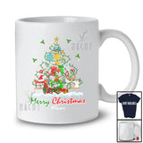 Personalized Custom Name Merry Christmas; Cheerful X-mas Lights Tree Sewing Equipment T-Shirt
