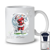 Personalized Santa Playing Golf; Amusing Christmas Moon Custom Name Sport Player T-Shirt