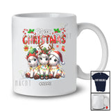 Personalized Custom Name Merry Christmas; Lovely X-mas Lights Three Horse Farmer Farming T-Shirt