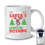 Personalized Custom Name On The Santa's Naughty List; Humorous Christmas Tree Moose Animal T-Shirt