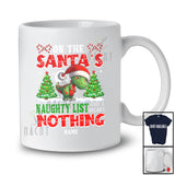 Personalized Custom Name On The Santa's Naughty List; Humorous Christmas Tree T-Rex Dinosaur T-Shirt