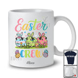 Personalized Custom Name Easter Crew; Lovely Three Flowers Guinea Pig Bunny Eggs Hunting T-Shirt