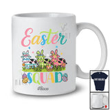 Personalized Custom Name Easter Squad; Lovely Three Flowers Cow Bunny Eggs Hunting T-Shirt