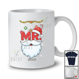 Personalized Custom Name Mr; Adorable Christmas Santa Lover Snowing Around; Couple Family T-Shirt